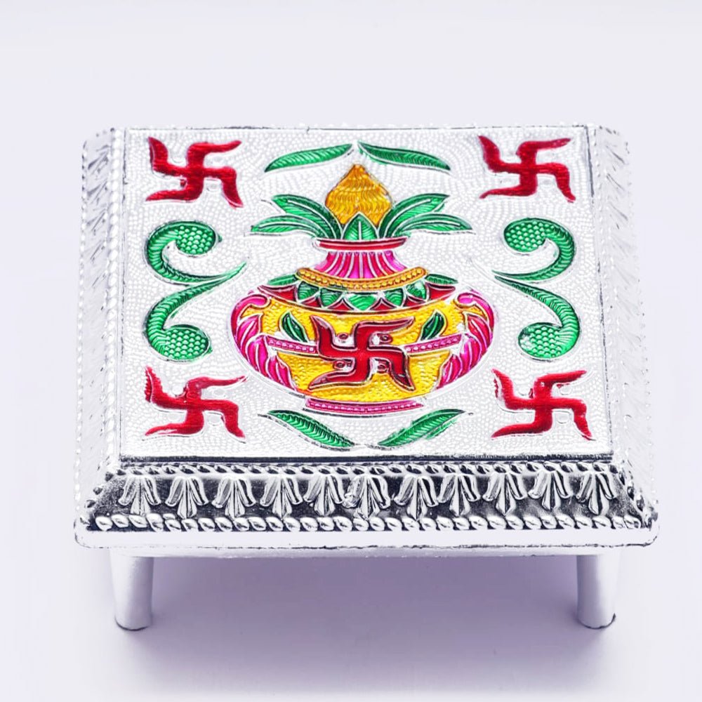 Aluminium Foil Bajot – Handcrafted Pooja Chowki for Home | Styleva