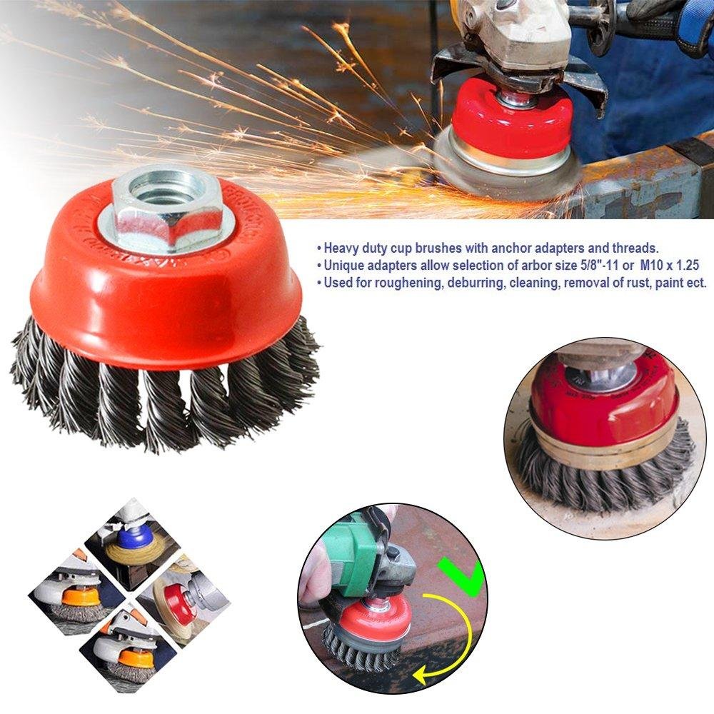 Wire Wheel Cup Brush – Heavy Duty Metal Cleaning | Velvet Wipe