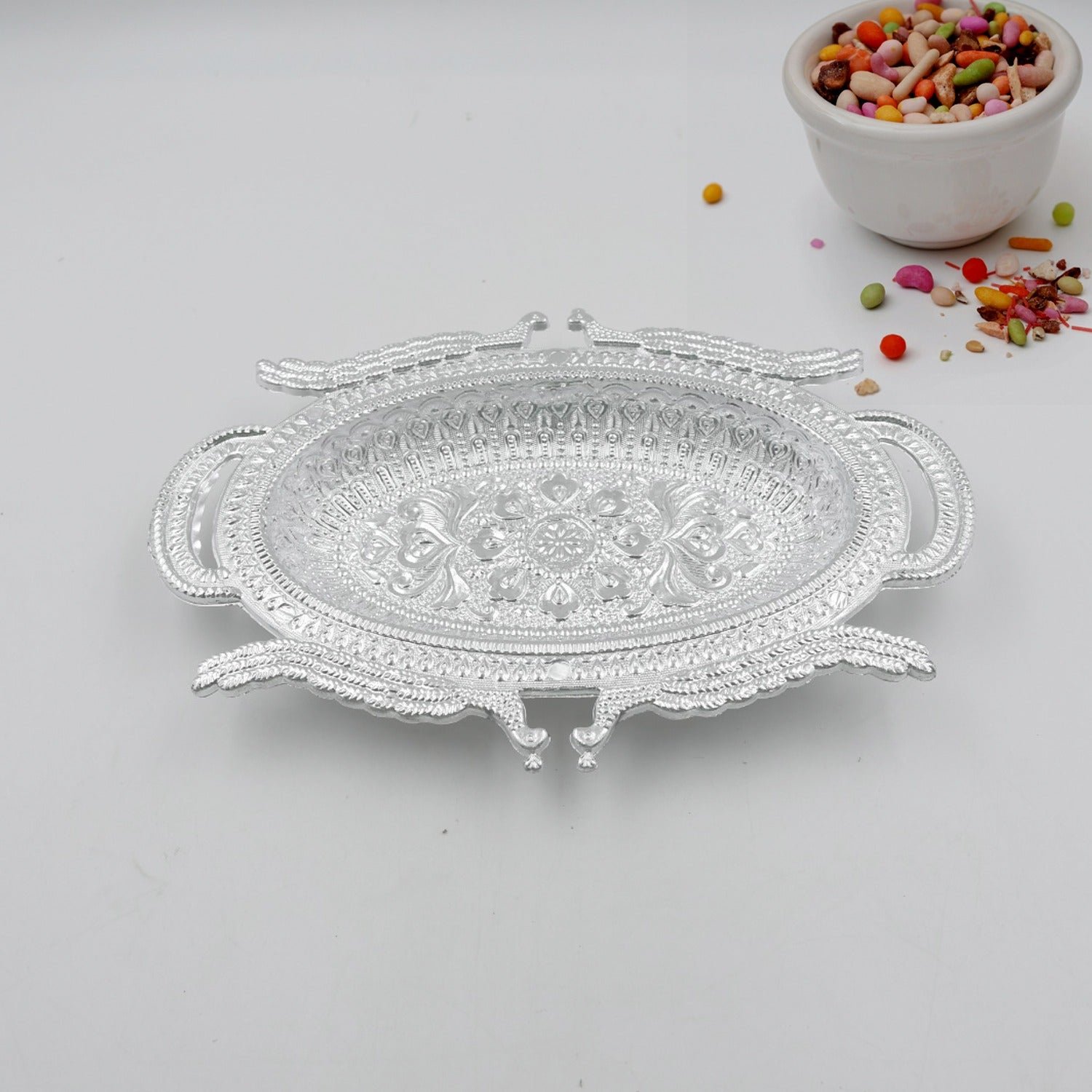 Mukhwas Serving Tray – Elegant Dry Fruit & Candy Plate | Jiaqi