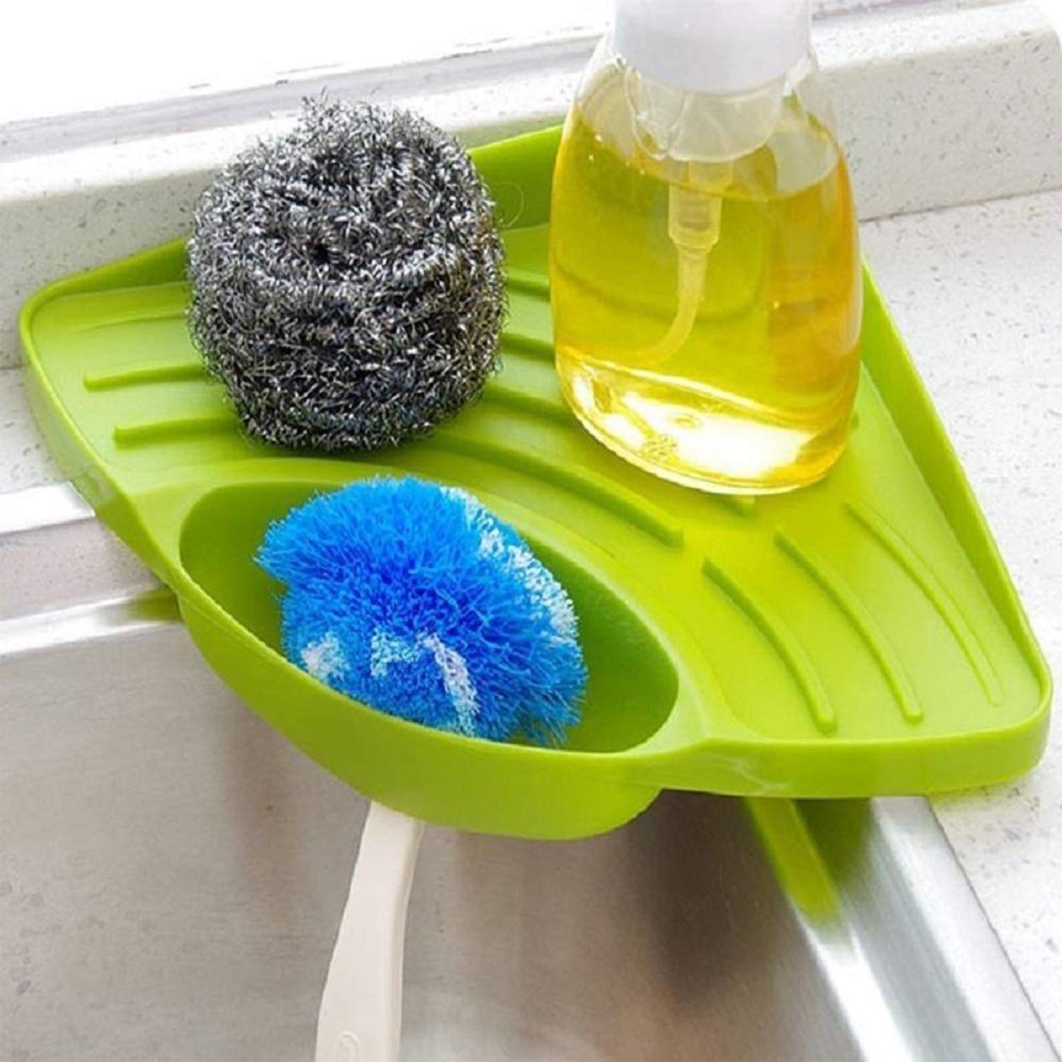 Corner Sink Strainer – Kitchen Waste & Sponge Holder | ShineCrest