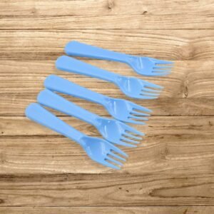 Reusable Plastic Forks – 5-Piece Heavy Duty Set | Serve Stellar