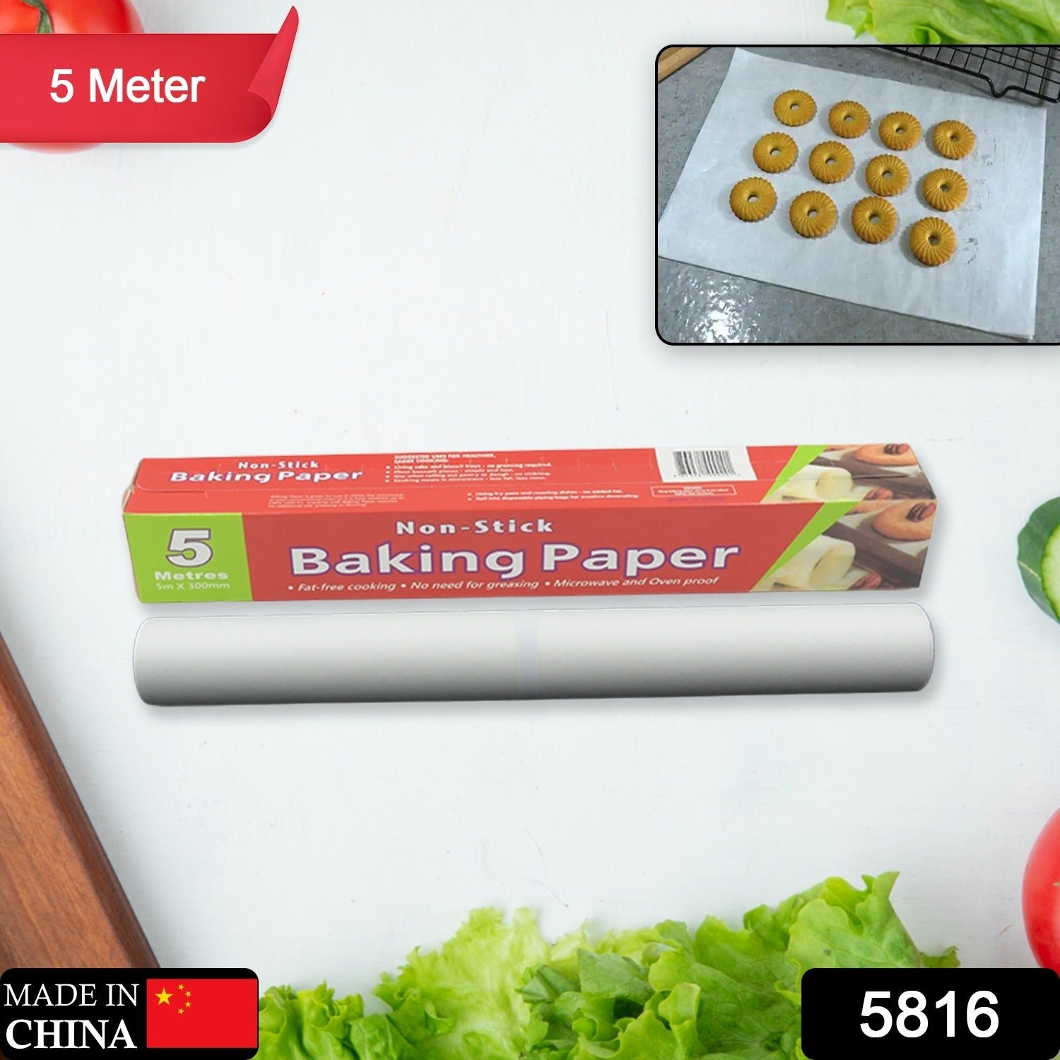 Non-Stick Parchment Paper – 5M Roll for Baking & Cooking | FirePot