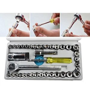 Socket Toolkit – 40-Piece Home & Auto Repair Set | Wagtail