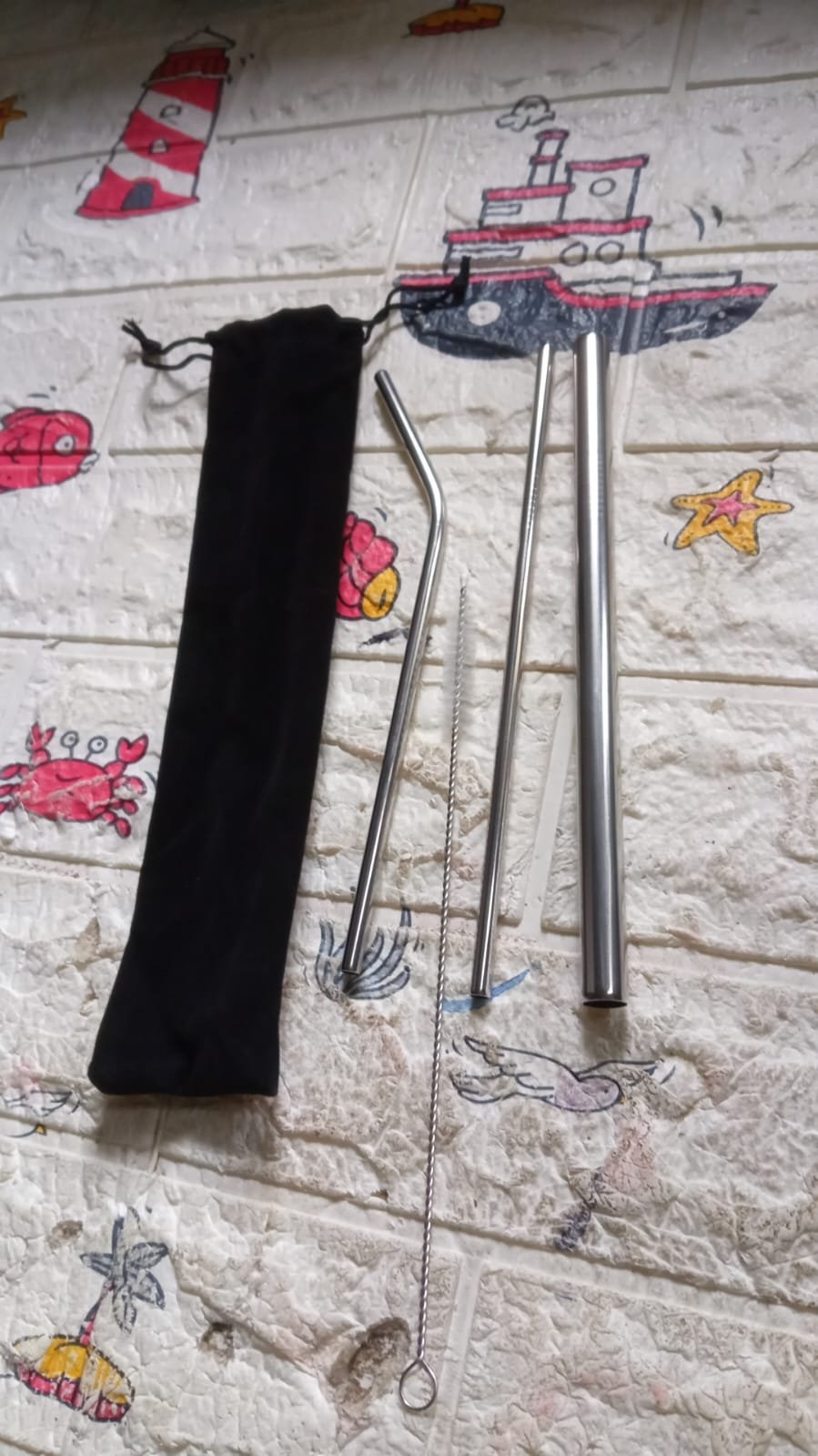 Stainless Steel Straws – Reusable Set with Travel Case | Happy Bathers