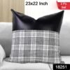 Leather & Cotton Pillow Covers – 23x22 Inch Set of 2 | Styleva