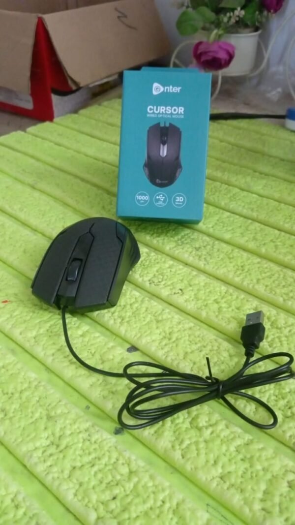 Wired Optical Mouse – Ergonomic, 1000 DPI for Laptop | Compshop