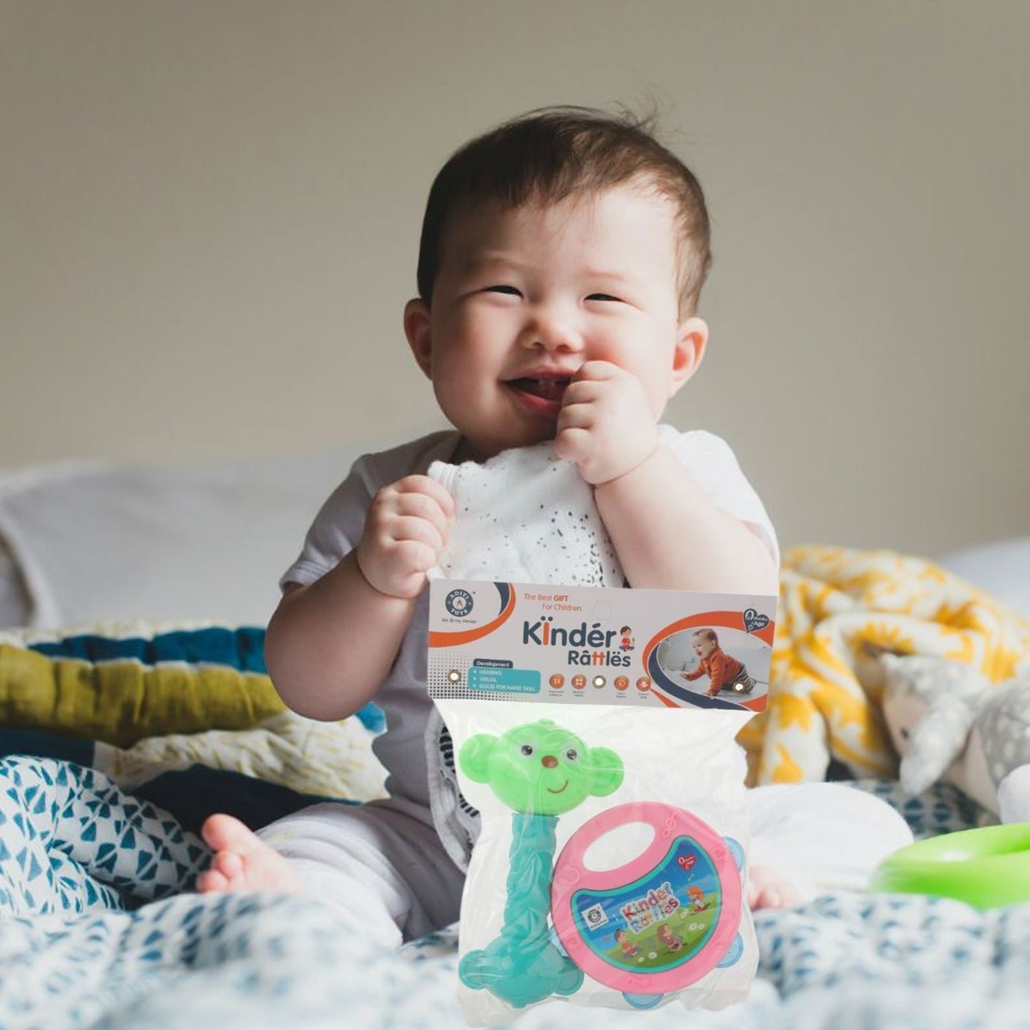 Baby Rattle Set – 2 Pcs Engaging Infant Sensory Toy Gift | Aditi
