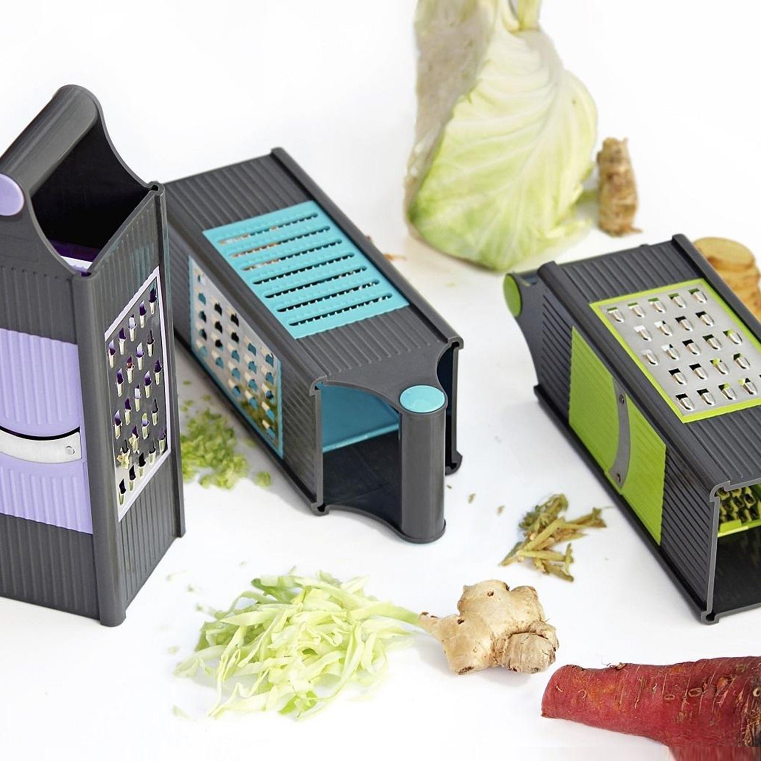 Vegetable Slicer Grater – 4-in-1 Stainless Steel Blades | Quickslice