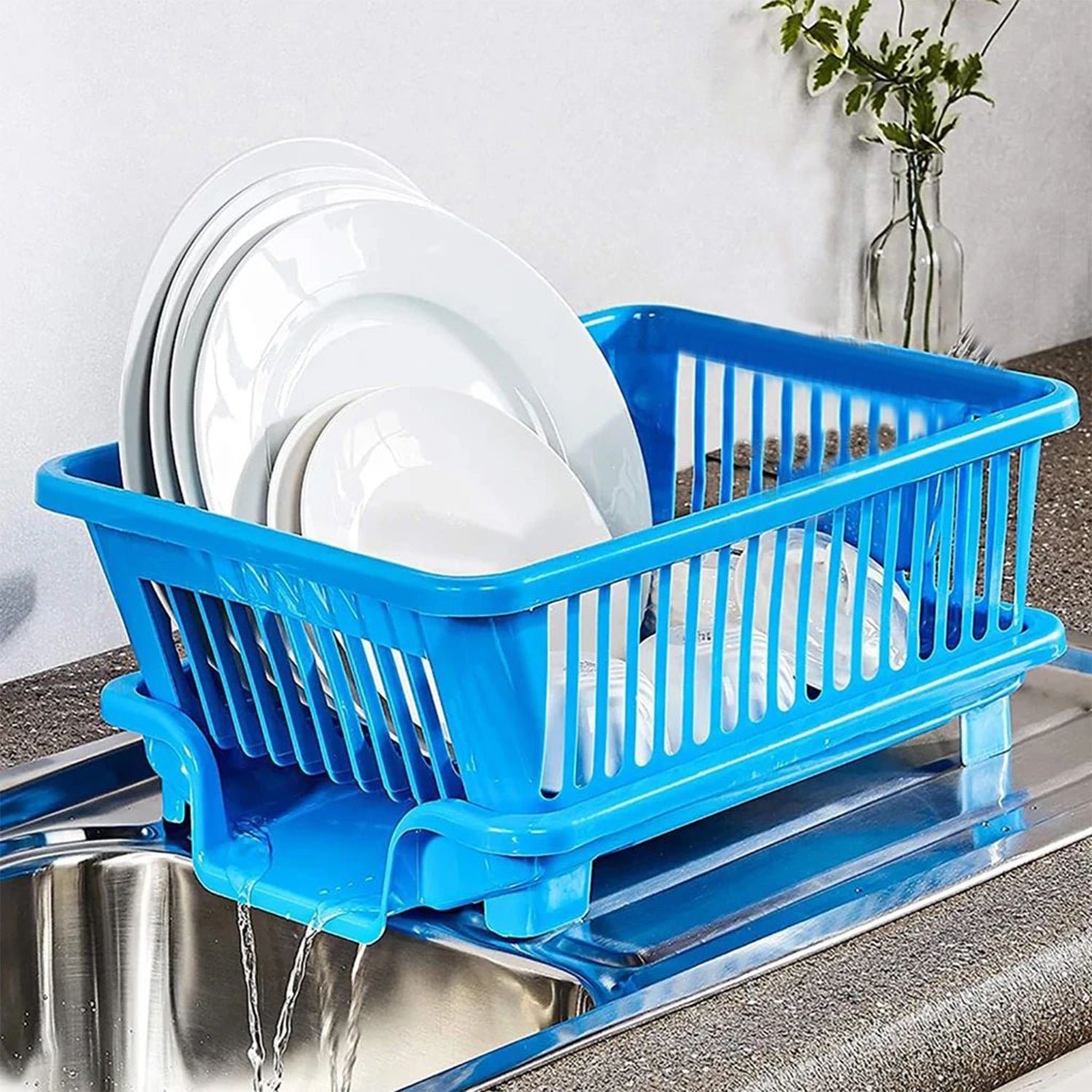 Dish Drainer Rack – Durable Plastic Kitchen Organizer | Lunchie Bunchie
