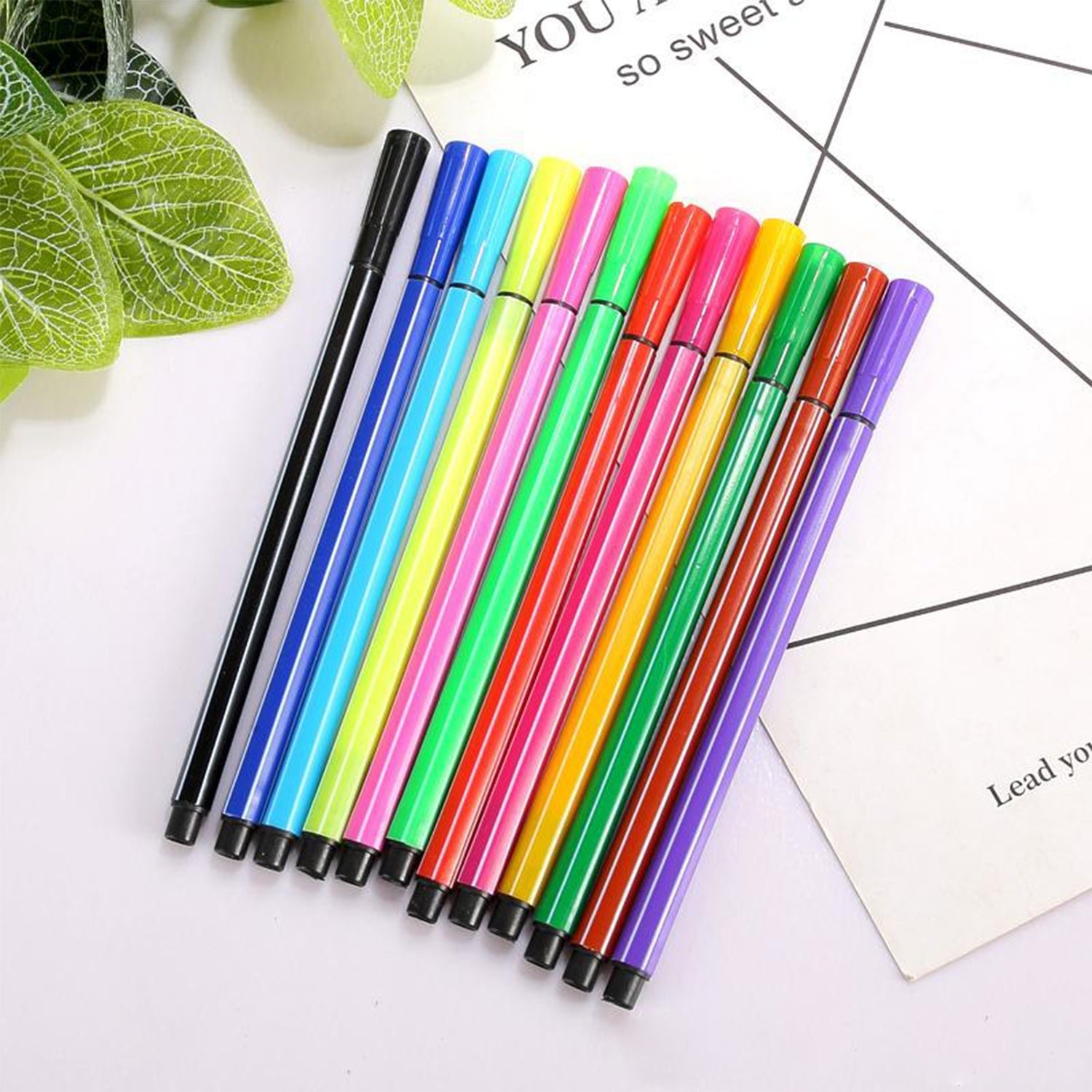 Minions Sketch Pen Set – 12 Vibrant Pens for Kids & Return Gifts | InkGlow