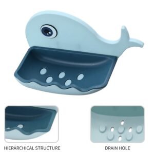 Fish Shape Soap Dish – Wall Mounted, Drainage | VelvetBubbles (Pack of 2)