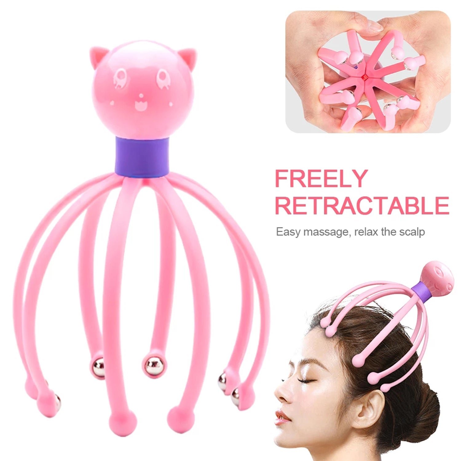 Scalp Massager – Rechargeable Stress Relief & Relaxation | Calm & Curl