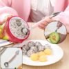 2 In 1 Fruit Carving Tool Watermelon Cutter Melon Baller Scoop Knife (1 Pc)