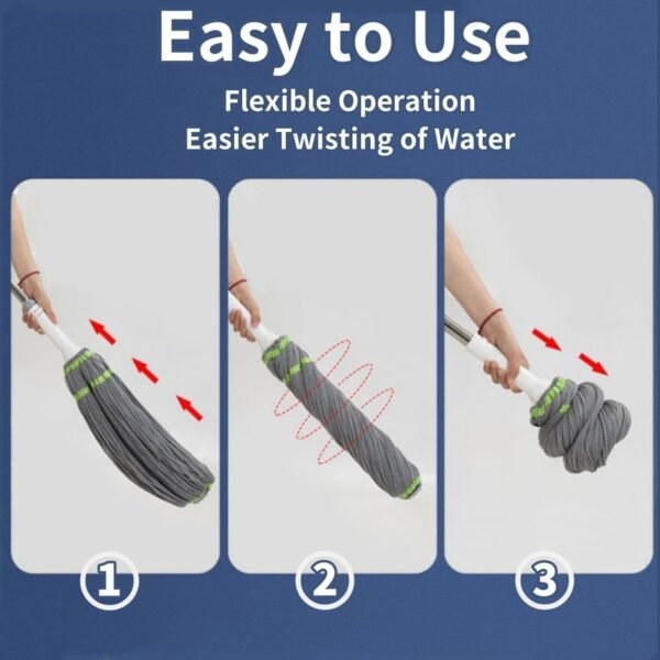360° Spin Mop – Adjustable Handle & Microfiber Head for Effortless Cleaning