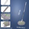360° Spin Mop – Adjustable Handle & Microfiber Head for Effortless Cleaning
