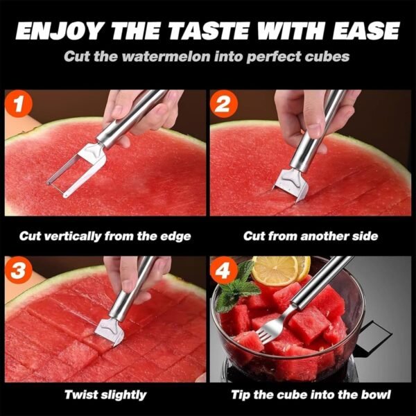 Watermelon Slicer – 2-in-1 Cutter & Server for Easy Fruit Prep