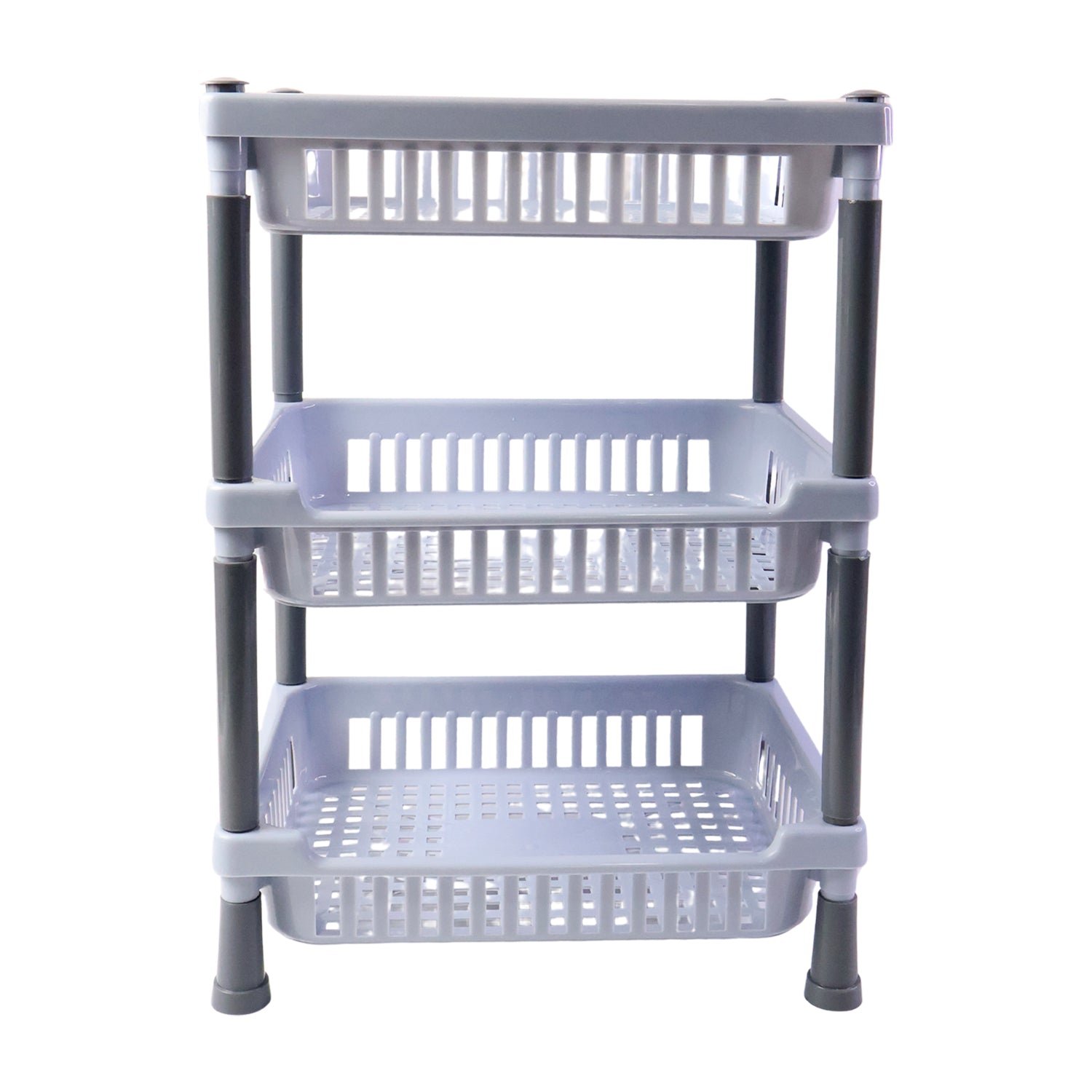Kitchen Storage Basket Rack – 3-Layer Ventilated Organizer
