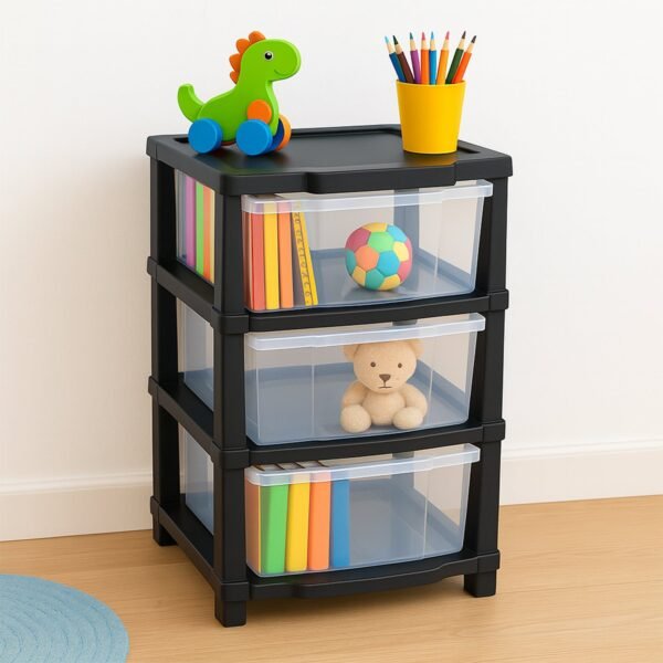 Transparent 3-Layer Drawer Organizer – Smooth Pull-Out Storage