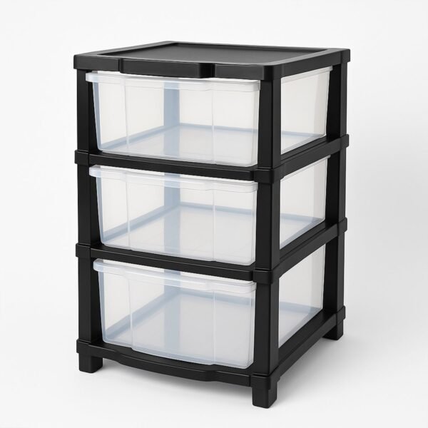 Transparent 3-Layer Drawer Organizer – Smooth Pull-Out Storage