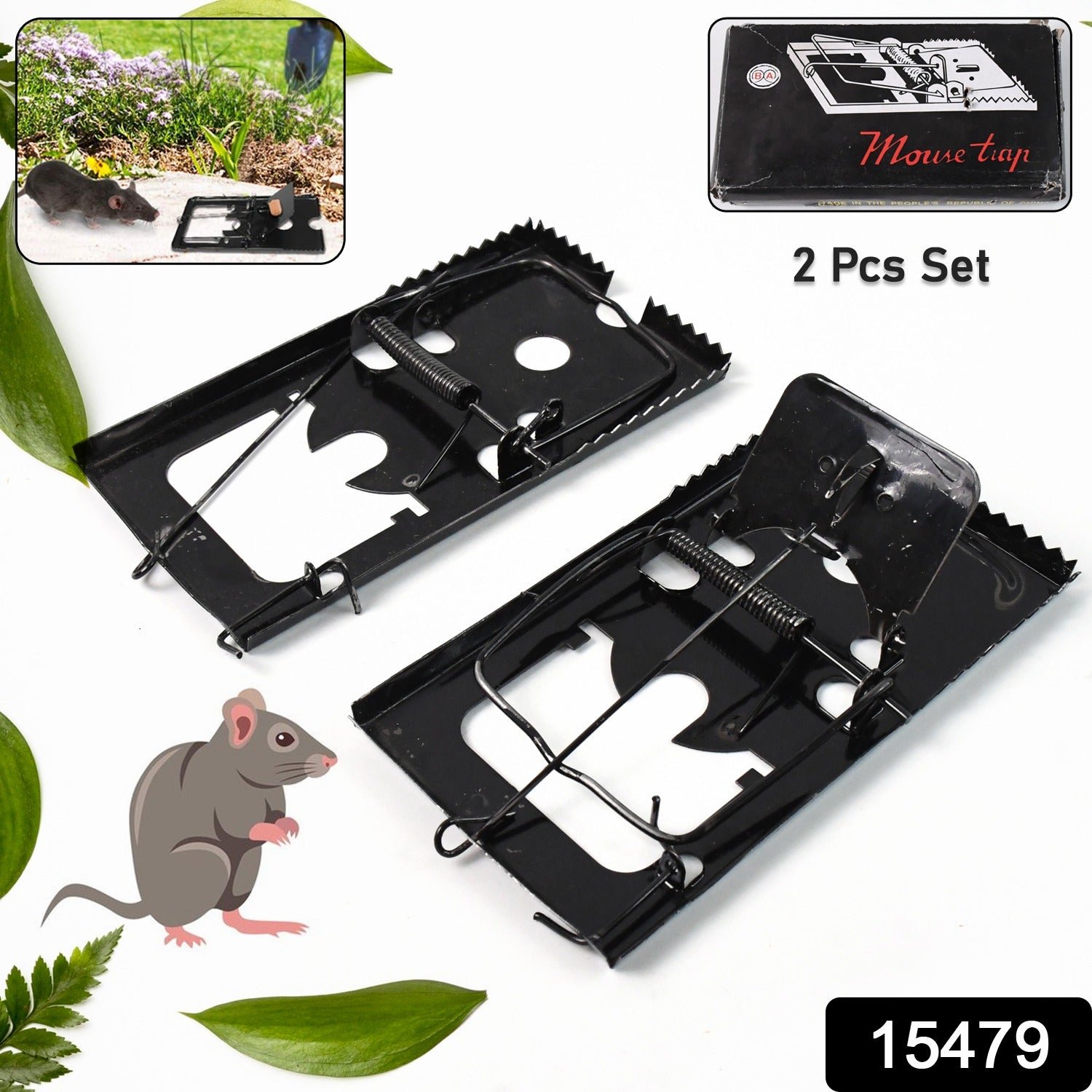 Mouse Trap – Reusable Metal Rodent Catcher for Quick Control (2 Pc)