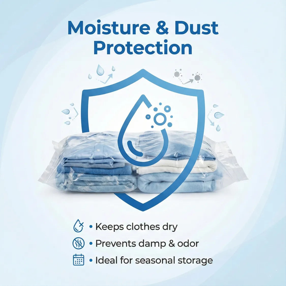 Vacuum Storage Bags with Suction Pump – Space-Saving 5 Pcs Set