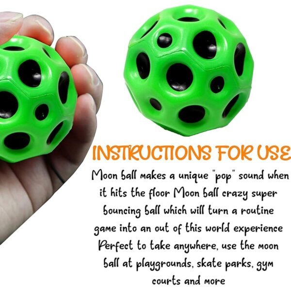 Bouncy Ball for Kids – High-Bounce Moon Crater Toy | Play & Move