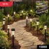 Solar Pathway Lights 10 Pc Set Outdoor Garden Stake Waterproof LED (10 Pc Set)