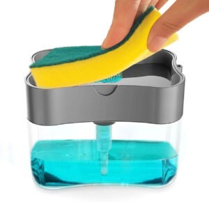 2-in-1 Soap Dispenser – Countertop Sponge Caddy for Kitchen | VelvetBubbles