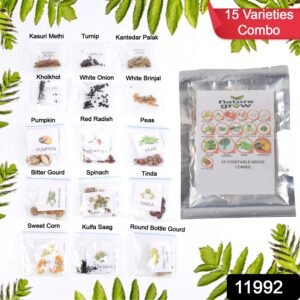 Vegetable Seeds Combo – 15 Varieties for Home Gardening