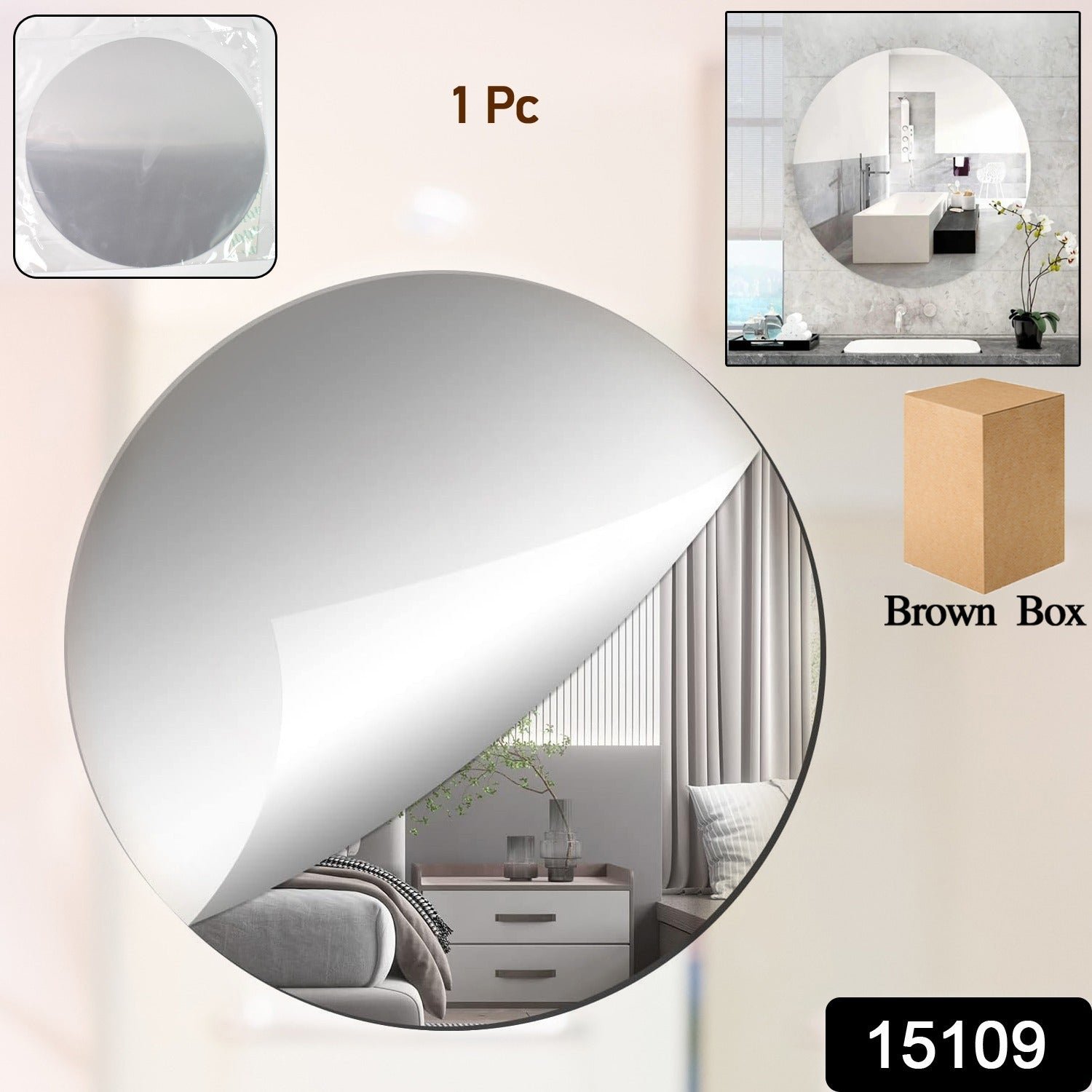 3D Mirror Wall Sticker – 30x30 cm Reflective Plastic | Styleva