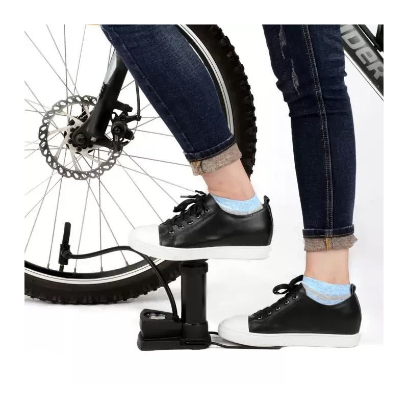 Mini Foot Pump – Portable Tire Inflator with Gauge | Velvet Wheels