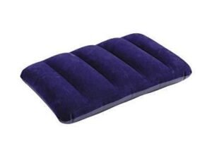 Inflatable Travel Pillow – Velvet Air Comfort (Blue) | PillowTrek