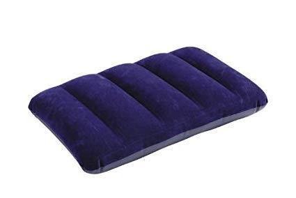 Inflatable Travel Pillow – Velvet Air Comfort (Blue) | PillowTrek