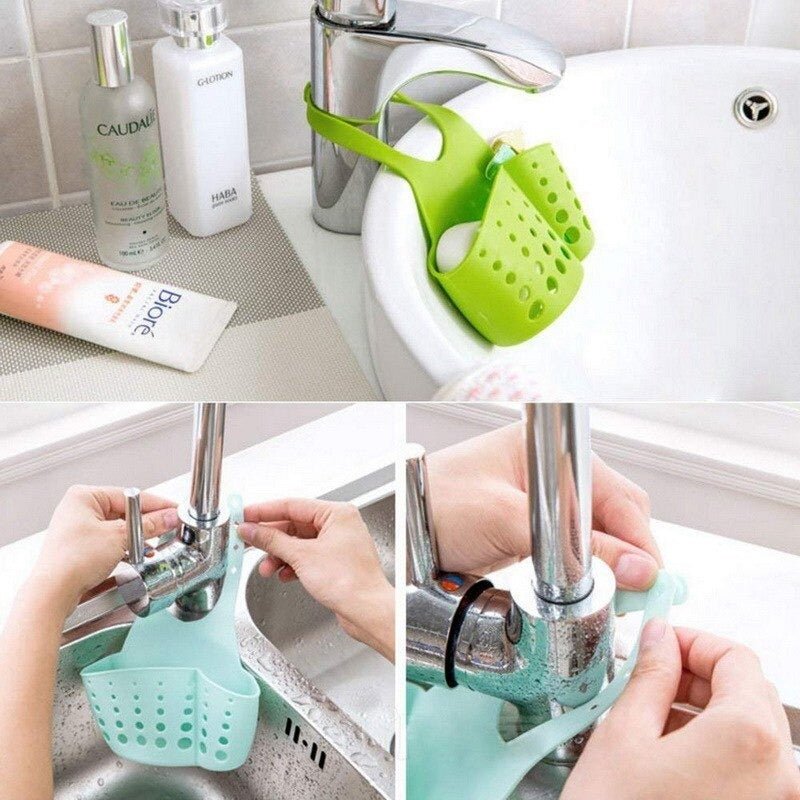 Faucet Sink Caddy – Adjustable Drainage Basket | Velvet Organizers