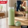 400 ML Glass Travel Water Bottle with Silicone Sleeve for Travellers (1 Pc)