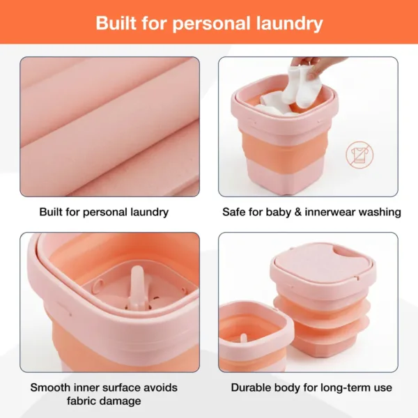 Portable Washing Machine – Foldable Mini Washer | Velvet Wipe