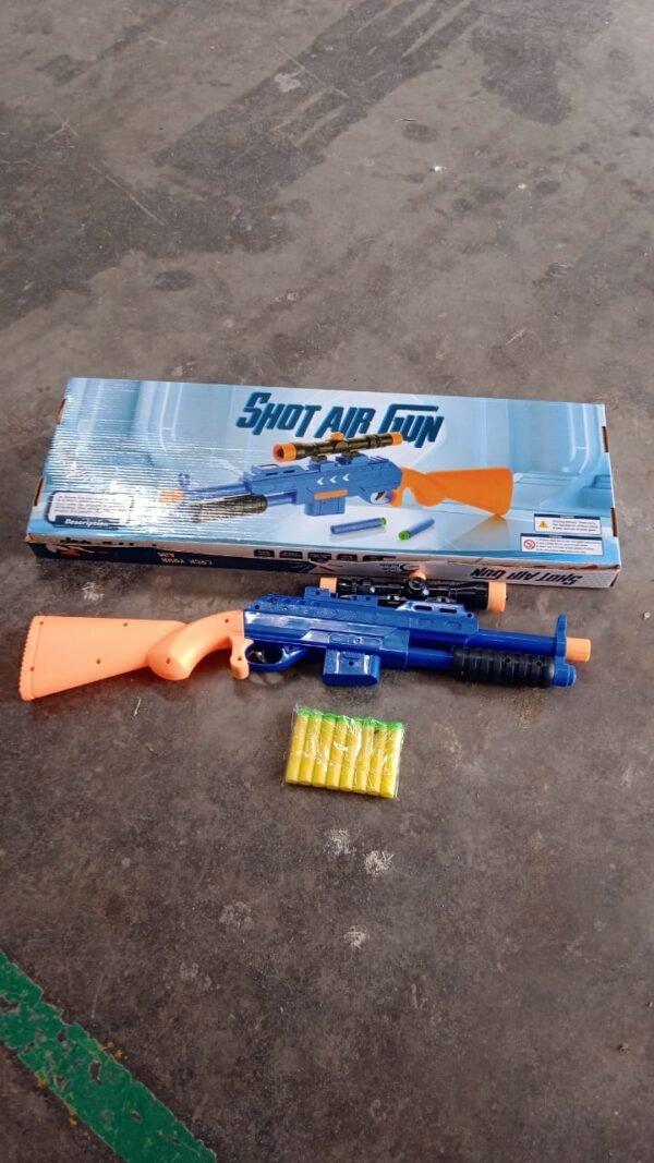 Shot Air Gun Toy with Scope – Safe Foam Bullet Blaster for Kids