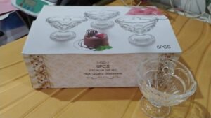 Glass Ice Cream Cups – Elegant Dessert Serving Set (6 Pcs) | Styleva