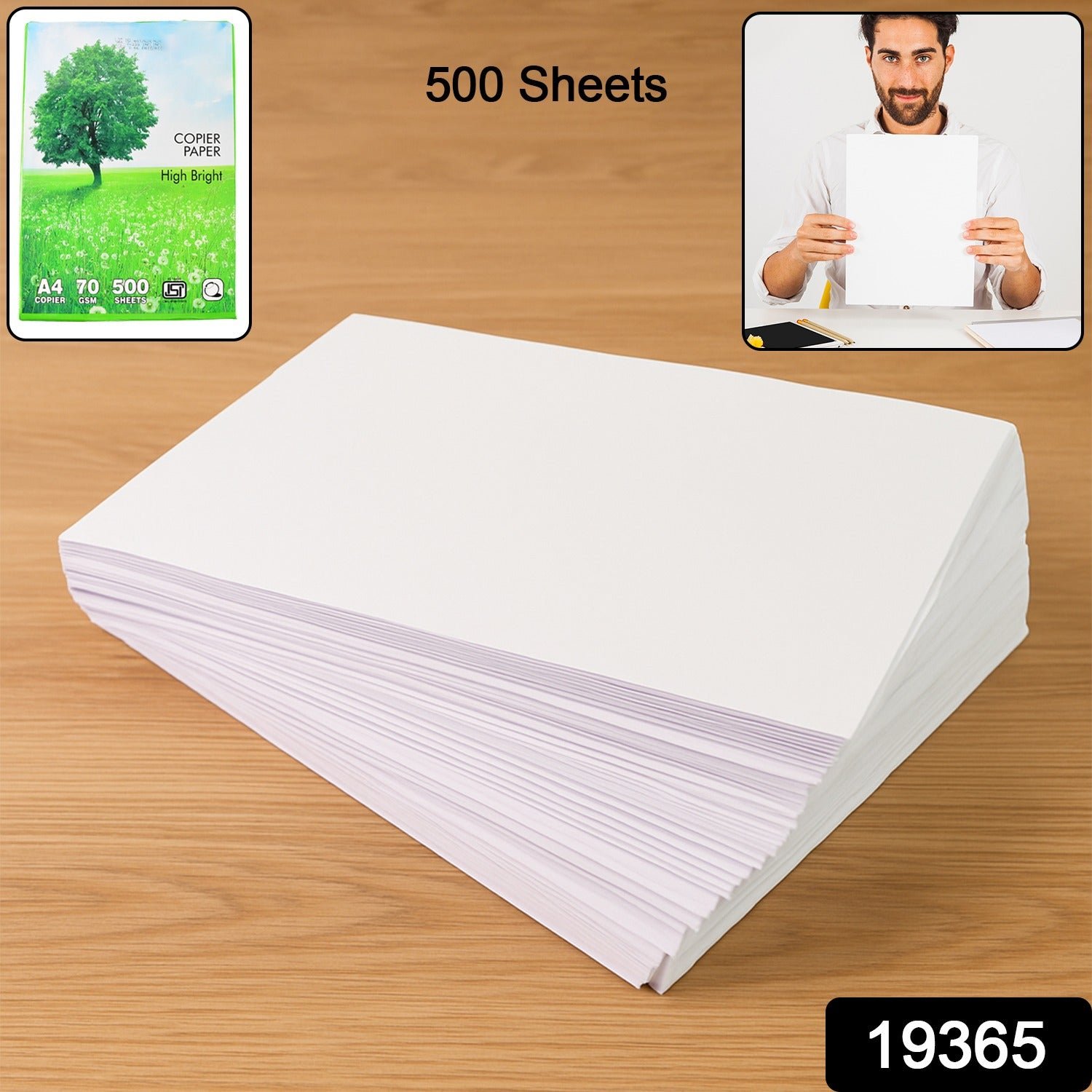 A4 High Bright Copier Paper – 70 GSM, 500 Sheets Pack
