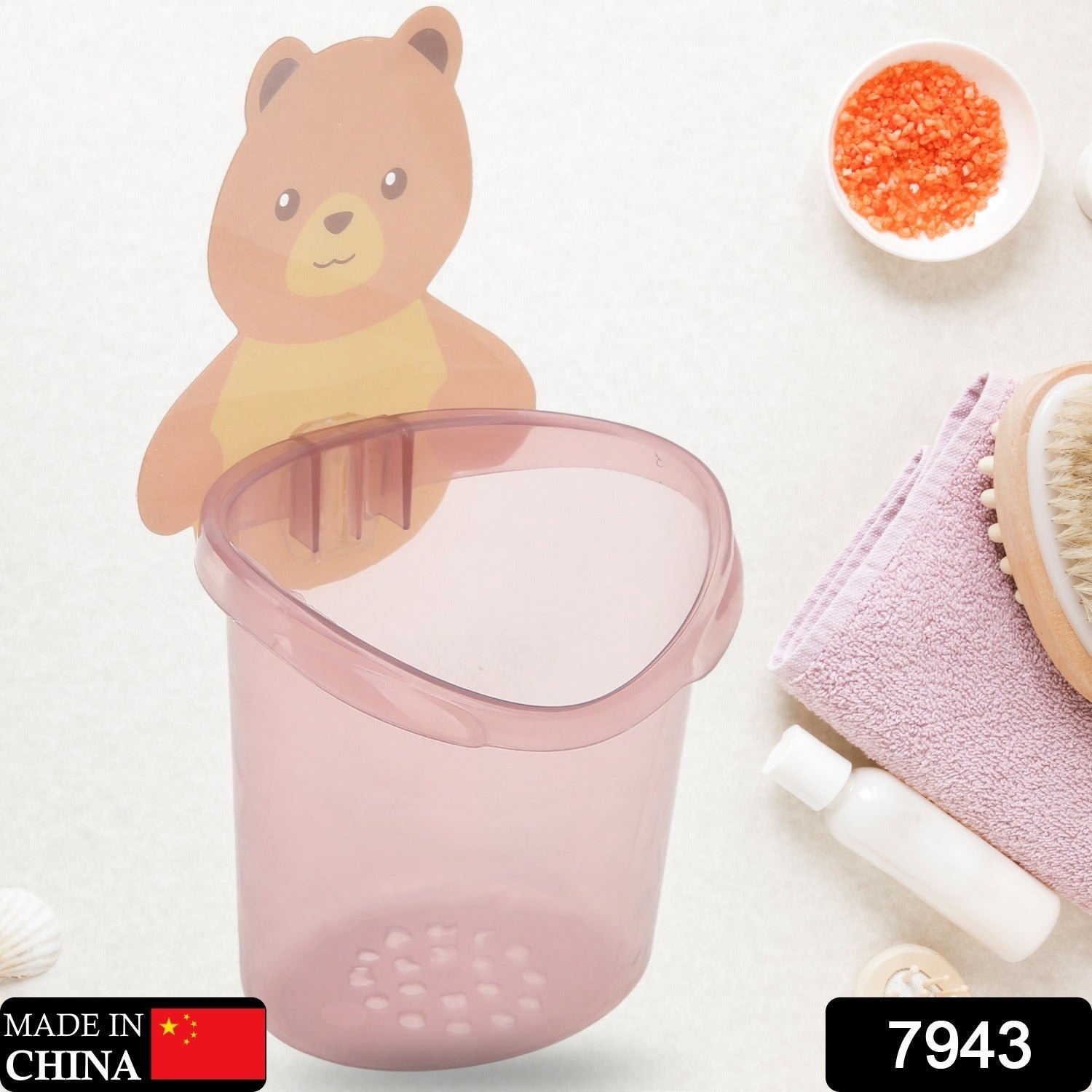 Teddy Bear Toothbrush Holder – Wall Mount, Self-Adhesive | BrushedUp