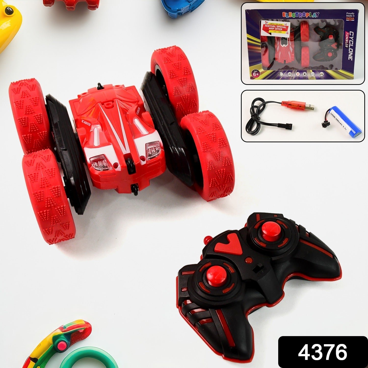 Remote Control Stunt Car – 360° Flips & All-Terrain Tires