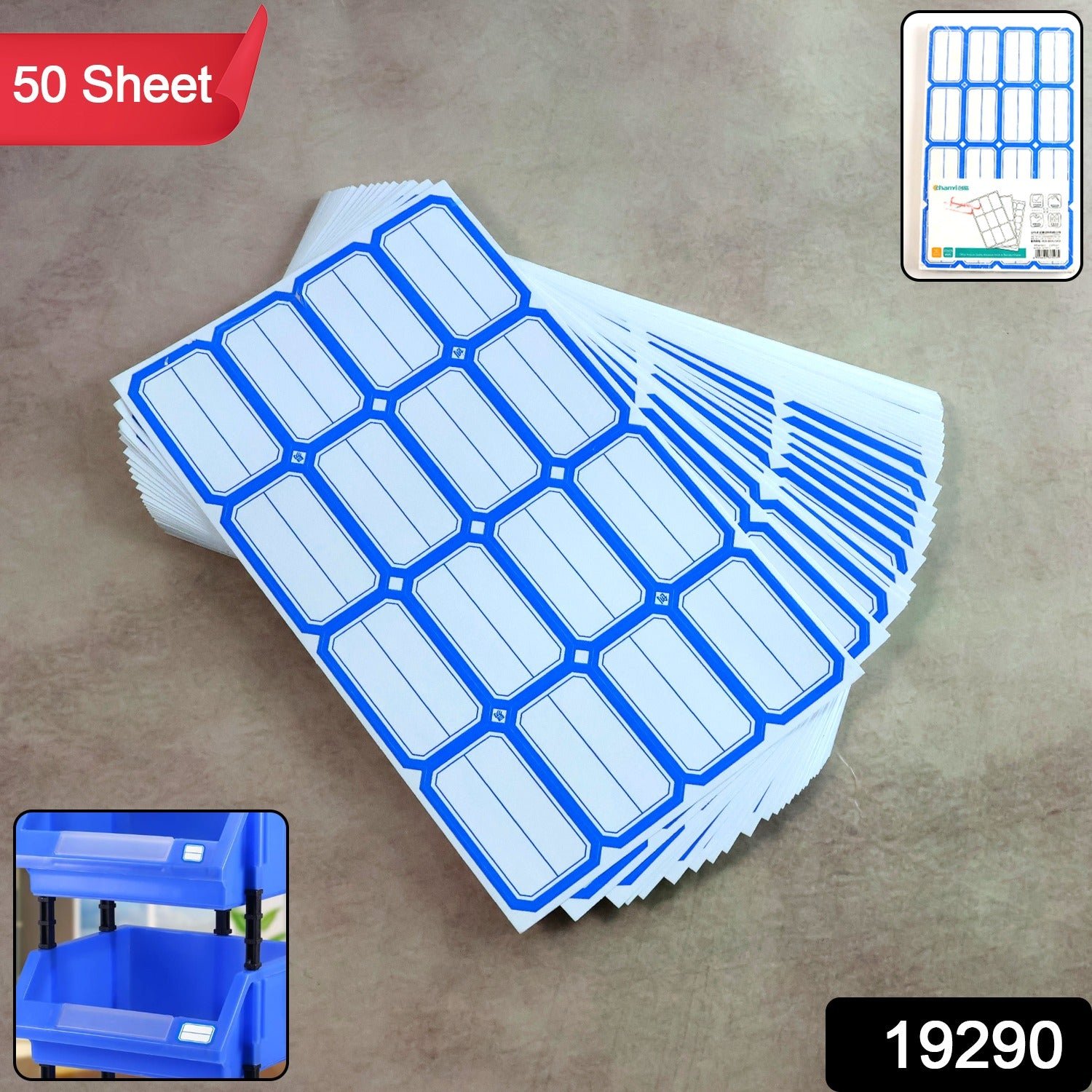37519290-1988Pc-DD_19052-1-Av-Sv Writable Label Stickers – 50 Sheets Self-Adhesive for Easy Organizing