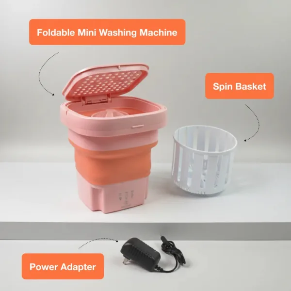 Portable Washing Machine – Foldable Mini Washer | Velvet Wipe