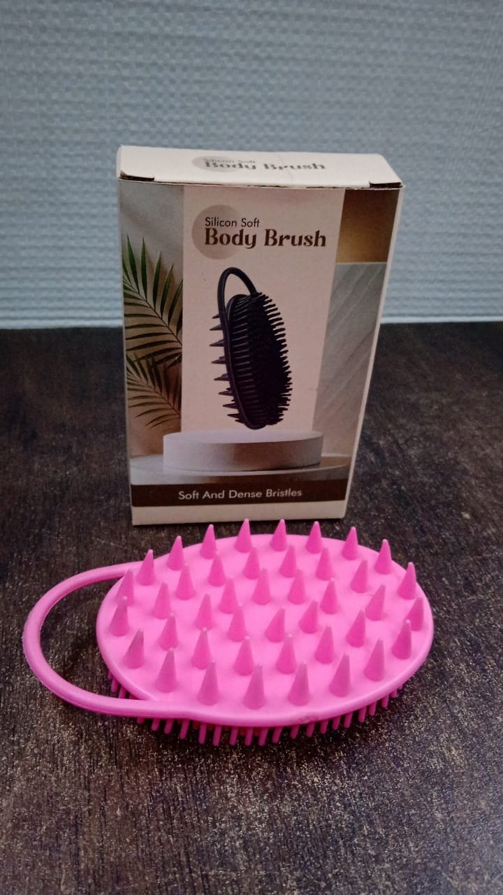 Silicone Soft Bristle Bath Brush – Exfoliate & Massage Skin