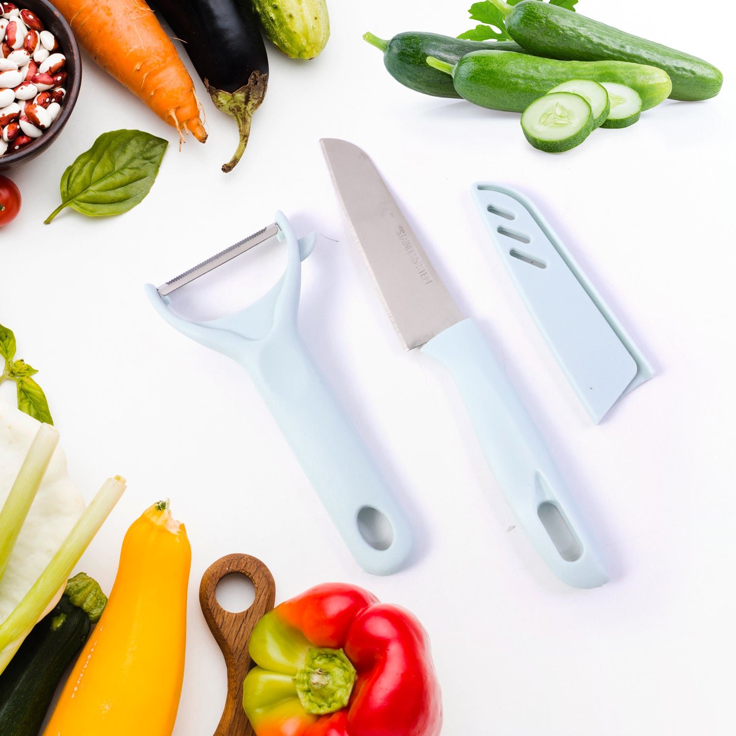 Kitchen Knife Set – 3 in 1 Knife, Chopping Board & Peeler