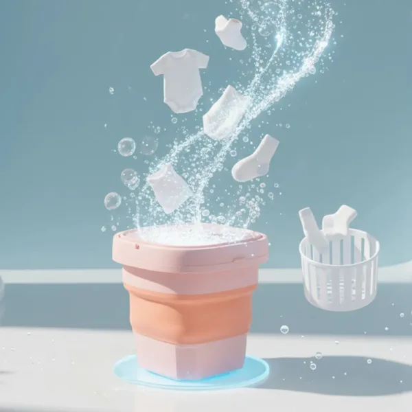 Portable Washing Machine – Foldable Mini Washer | Velvet Wipe