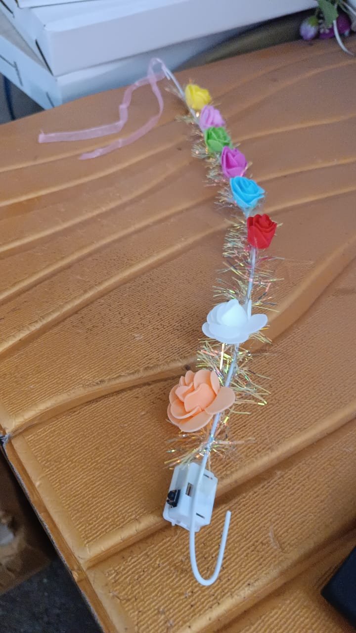 LED Flower Crown Headband – Multicolor Light-Up Roses