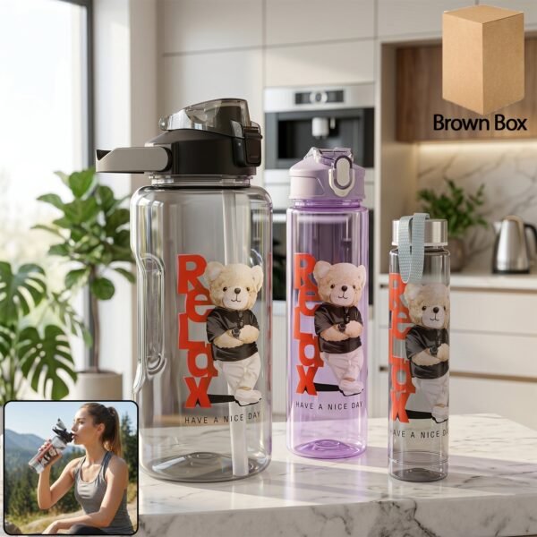 Kids Water Bottle Set – BPA-Free, Leak-Proof for School & Sports
