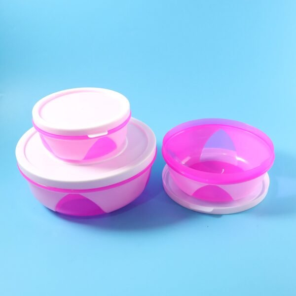 Plastic Storage Containers Set of 3 – Durable & Airtight Kitchen Boxes