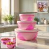 Plastic Storage Containers Set of 3 – Durable & Airtight Kitchen Boxes